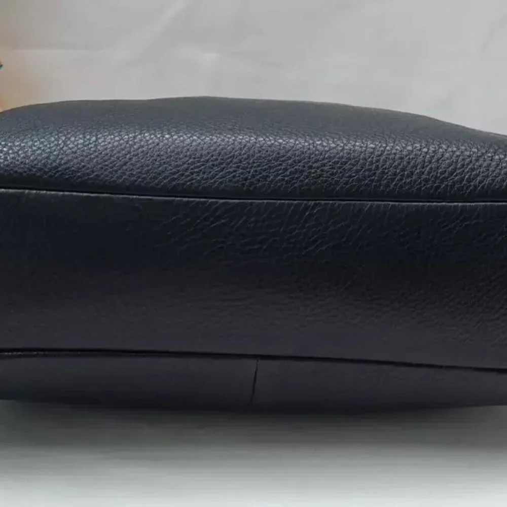 Coach Black Pebbled Leather Crossbody Tote